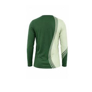 T-shirts à manches longues pour hommes, polyester premium, imprimé sportif, col rond, vêtements décontractés pour tous les jours, fournisseur OEM ODM, vente en gros, séchage rapide - Product Image 3