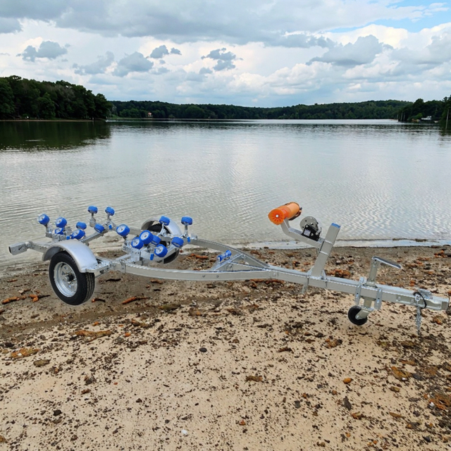 Hyroad Jet Ski/Beach Trailer Hot Dipped Galvanized Steel Silver 4750x1730mm 500kg Payload Sailboat/Tugboat Available in Stock