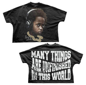 T-shirt personnalisé avec logo imprimé DTG pour hommes, t-shirt imprimé numérique streetwear personnalisé, fabrication de t-shirts pour hommes, t-shirts boxy pour hommes - Product Image 1