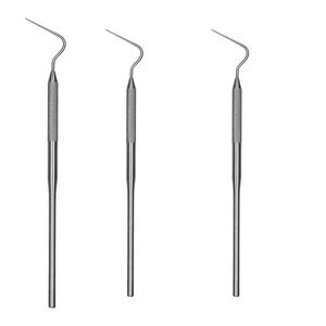 Juego de sondas dentales profesionales de 2 piezas, n.º 6 y n.º 9, de 5.1 pulgadas, de acero inoxidable, de un solo extremo, reutilizables, herramientas de evaluación periodontal - Product Image 3