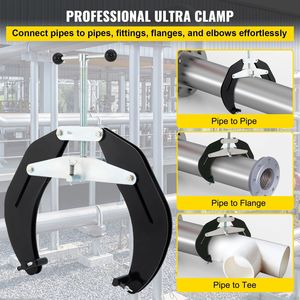 High Strength Ultra <b>Quick</b> Acting Screw <b>Clamp</b> Lightweight Steel Pipe Alignment Tool 5 to 12 in Pipe <b>Clamp</b> - Product Image 6