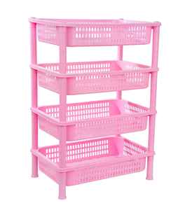 4set plastic <b>storage</b> trolley for home organization Eco Friendly High Plastic <b>Storage</b> Trolley for Office Kitchen Spice Rack - Product Image 5