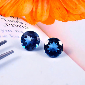 Lote al por mayor de topacio azul de Londres natural facetado y calibrado de 6x6 mm para fabricación de joyas, calidad AAA++ de terceros. - Product Image 3