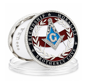 Moneda Conmemorativa Masónica de la Logia Azul de EE. UU. con Diseño Nuevo 2026 para Maestros Masones - Product Image 1