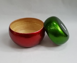 Ensembles de vaisselle de bol en bambou filé de Noël à la feuille d'argent Cooper de haute qualité pour la maison et la cuisine fabriqués au Vietnam - Product Image 6