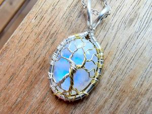 Cristal d'agate en forme de coeur de meilleure qualité enveloppé dans un fil artisanal Pendentif de guérison unique Pendentif coeur en agate brute - Product Image 6