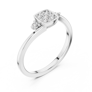 BRNDZ 14k Gold Ring Elegant Cubic Zirconia Stone Engagement Ring Minimalist Open <b>Band</b> Ring - Product Image 4