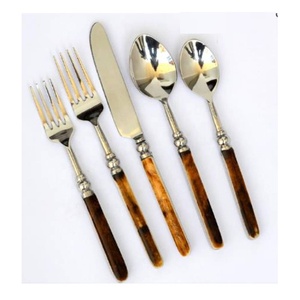 Hot Selling <b>Mirror</b> Polish Stainless Steel Bone Handle Elegant Cutlery Set for Home Kitchen Dining Accessories - Product Image 4