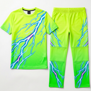 Uniformes de porristas de dos piezas, conjunto personalizado de top corto y falda, ropa sublimada para equipos de competición All Star - Product Image 1