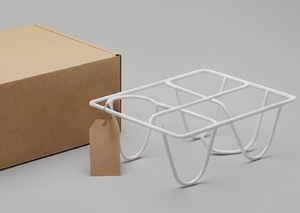 Minimalist Wire <b>Storage</b> Rack Rectangular Single Tier Lightweight <b>Kitchen</b> Dish Bowl Holder Standing Type - Product Image 3