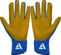 Guantes de Bateo de Béisbol Personalizables de Cuero Premium de Alta Calidad, Color Azul Rey, Cierre de Gancho y Bucle, Duraderos, Transpirables, para la Muñeca