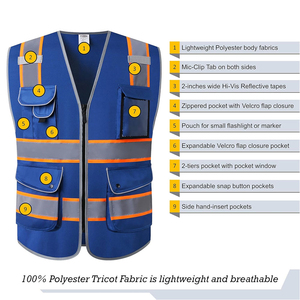 Gilet de sécurité réfléchissant et contractable, prix de gros, fabricant pakistanais, gilet de sécurité sur mesure pour la vente en ligne - Product Image 3