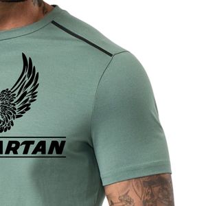 Mens Sage Green Performance T Shirt Short Sleeve Athletic Workout Tee Breathable Running Fitness Gym Training Sportswear Top - Product Image 2