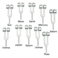 Ensemble professionnel de 10 diapasons planétaires lestés certifiés ISO pour la thérapie sonore