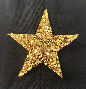 หมวกเบสบอลทรงดาวประดับคริสตัลสุดหรู สไตล์สตรีท ยูนิเซ็กส์ โพลีเอสเตอร์ 100% ปิดด้วยหัวเข็มขัดโลหะ - Product Image 5