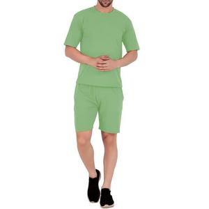 2026 High Street <b>Knitted</b> Men's T-Shirt <b>Sets</b> with 240g Fabric Weight Light Green Color Cheap Price Summer <b>Sets</b> - Product Image 4