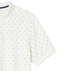 Nouveau design 2026 – Polo Oxford blanc à manches courtes pour homme, imprimé ancre, teint uni, prix de gros, excellente qualité, style streetwear - Product Image 6