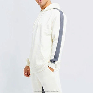 Custom <b>Distressed</b> Zip-up Breathable 380 GSM Seamless Fusing Knitted Tracksuit 100% Cotton Oversized Streetwear Autumn Fashion - Product Image 2