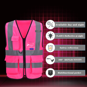 High Visibility Safety Vest Reflective Stripe For Site Inspection Building Construction Road Work Maintenance Uniform Protective - Product Image 5