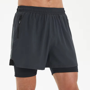 Shorts de sport d'été pour hommes, séchage rapide, loisirs en plein air, course à pied, fitness, shorts de basketball double couche avec doublure - Product Image 5