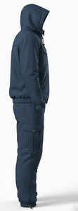 Ensemble de camping pour homme : veste à capuche - 100 % polyester, infroissable, séchage rapide, écologique, épais, élastique, manches régulières - Product Image 4