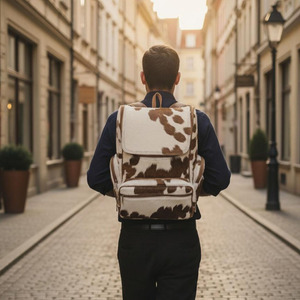 Mochila escolar de cuero vacuno genuino al por mayor, proveedor de logotipos personalizados OEM, bolsos de moda premium para estudiantes a un precio razonable - Product Image 4