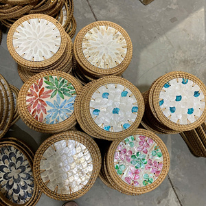 Sous-verres en rotin tissé de qualité supérieure pour restaurants, cafés, hôtels et décoration intérieure moderne - Product Image 1