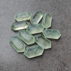 Piedra Preciosa de Prehnita Genuina, Corte Tableta, Calibrada, Hexagonal, Parte Posterior Plana, Piedra Suelta para Fabricación de Joyas, Cabujón al por Mayor - Product Image 5