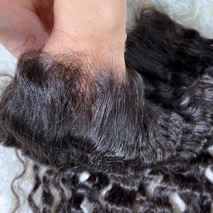 Healthy Strand High-End Hot Item Precio de fábrica Bouncy Burmese Curly Lace Front Pelucas Extensiones de cabello humano crudo HD Wave Style - Product Image 5