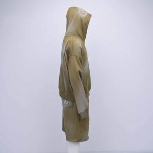 Conjunto de Sudadera y Pantalones Cortos Deportivos de Alta Calidad al por Mayor con Logotipo Personalizado, Pantalones Cortos Negros con Lavado Ácido y Doble Rodilla, Estilo Urbano - Product Image 6