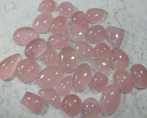 Cabochons en quartz rose naturel, pierres précieuses d'équilibre énergétique, provenant de sources éthiques, pour la fabrication de bijoux, vente en gros auprès d'un fournisseur de Jaipur. - Product Image 2