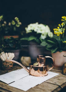 กระป๋องน้ำทองแดงหรูหราพร้อมที่จับที่แข็งแรงสำหรับใช้ในห้องครัวทุกวันและสไตล์การตกแต่งบ้านไร่แบบวินเทจ - Product Image 5