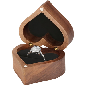 Wooden Proposal Wedding Portable Travel Ring Earrings Studs Pendant <b>Mini</b> Jewelry by blossom craft india - Product Image 1