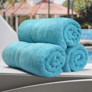 Serviettes de bain en coton turc pur à 100 %, qualité hôtelière supérieure, absorbantes, séchage rapide, douces, extra grandes 80x200 cm - Product Image 6