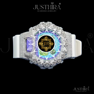 High Quality Luxury Diamond Men's Watch with <b>Chronograph</b> Function Japan Movement Rubber Band Band for Wedding Low Price - Product Image 1