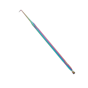 Peine Separador de Pestañas de Acero Inoxidable con Recubrimiento de Plasma Arcoíris, Herramienta Multifuncional de Doble Punta para Lifting y Permanente de Pestañas - Product Image 1