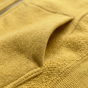 Sweat-shirt à capuche jaune pour homme, 100% coton, tricoté, coupe classique, couleur unie, décontracté, pour l'automne - Product Image 5