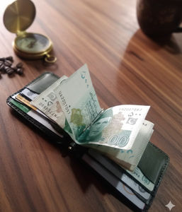 แอนวาร์ เอ็นเตอร์ไพรส์ กระเป๋าสตางค์หนีบเงินทำมือสไตล์วินเทจ ที่ใส่บัตรเครดิต ดีไซน์บางเฉียบ เรียบง่าย หนังแท้ ใช้ได้ทุกวัน เหมาะสำหรับทั้งชายและหญิง - Product Image 6