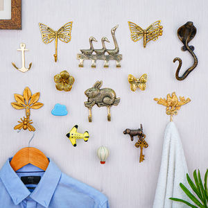 Gancho de Pared de Cerámica y Metal con Puntos Verdes y Blancos, Gancho Decorativo Vintage Resistente para Colgar Abrigos, Sombreros, Bolsos y Toallas, Decoración para el Hogar - Product Image 3