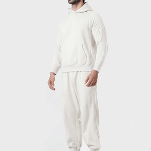 Survêtement unisexe décontracté d'hiver à capuche, logo imprimé de haute qualité, strass, tissu molletonné 100% coton épais, service OEM - Product Image 1
