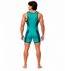 Vente Flash ODM Maillot de lutte personnalisé pour hommes, haute qualité, sublimation, pour arts martiaux et haltérophilie - Product Image 2