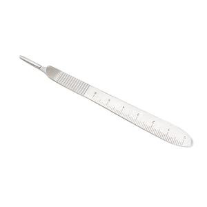 Poignée de couteau chirurgical dentaire pour implants DENTRIC IMPLANTS n° 3 Scalpels gradués en acier, instrument manuel pour implants buccaux hospitaliers - Product Image 1