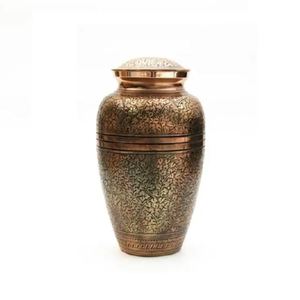 Urna Decorativa para Guardar Cenizas, Urna Conmemorativa con Diseño Floral, Suministros Funerarios - Artesanía India para el Hogar - Product Image 1