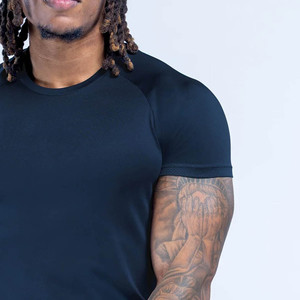 Top Selling OEM Custom Logo Navy Gym Training Summer <b>Men</b>’s T-<b>Shirt</b> Breathable Lightweight Fabric Compression T <b>shirts</b> For <b>Men</b> - Product Image 6