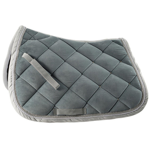 Tapis de selle tout usage noir matelassé en polyester avec doublure en polaire et sangle de maintien pour l'équitation - Product Image 4