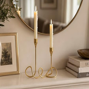 Taper <b>Candle</b> Holder Gold Tall Metal Candlestick Holder Modern Vintage <b>Candle</b> <b>Stick</b> Holders for Wedding Centerpiece, Christmas - Product Image 2