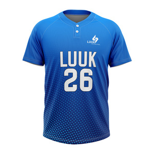 เสื้อเบสบอลซอฟต์บอลแบบสั่งทำพิเศษสำหรับผู้ชาย แบบ 2 กระดุม ผ้าโพลีเอสเตอร์พรีเมียม ชุดยูนิฟอร์มทีม ขายส่งจำนวนมาก - Product Image 2