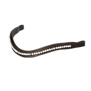 Banda ecuestre de piel 100% auténtica hecha a mano, con perlas, fabricante indio, venta al por mayor, todos los tamaños disponibles - Product Image 1