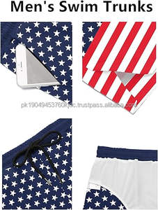 Shorts de bain pour hommes style streetwear, séchage rapide, en tissu Oxford 100% polyester, avec cordon de serrage, Waseem Impex - Product Image 5