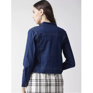 Veste en jean pour femme de haute qualité, manches longues, en coton, séchage rapide, respirante, service OEM personnalisé - Product Image 3